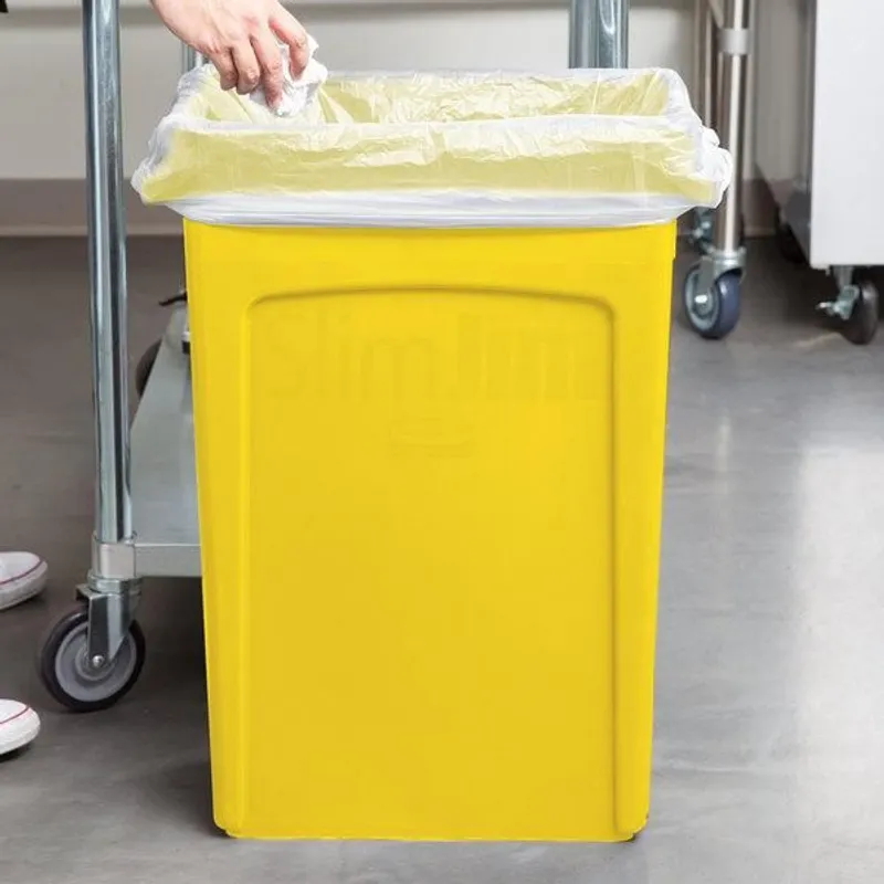 Rubbermaid slim jim szemetes kuka 87L - sárga
