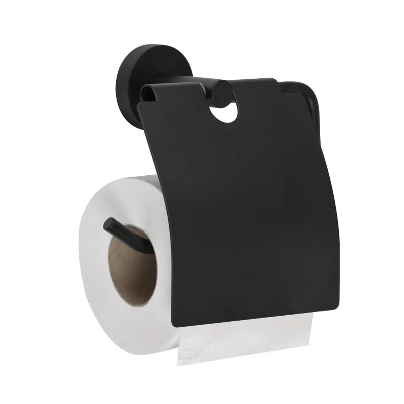 Simex fali wc papír tartó, védőborítással - fekete