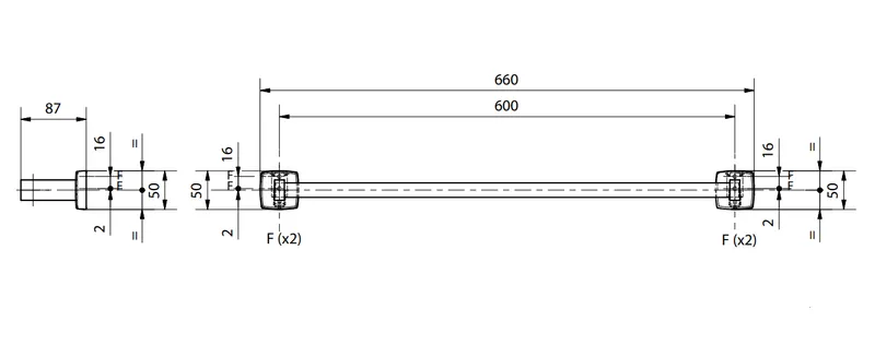 Simex fali törölközőtartó 660mm