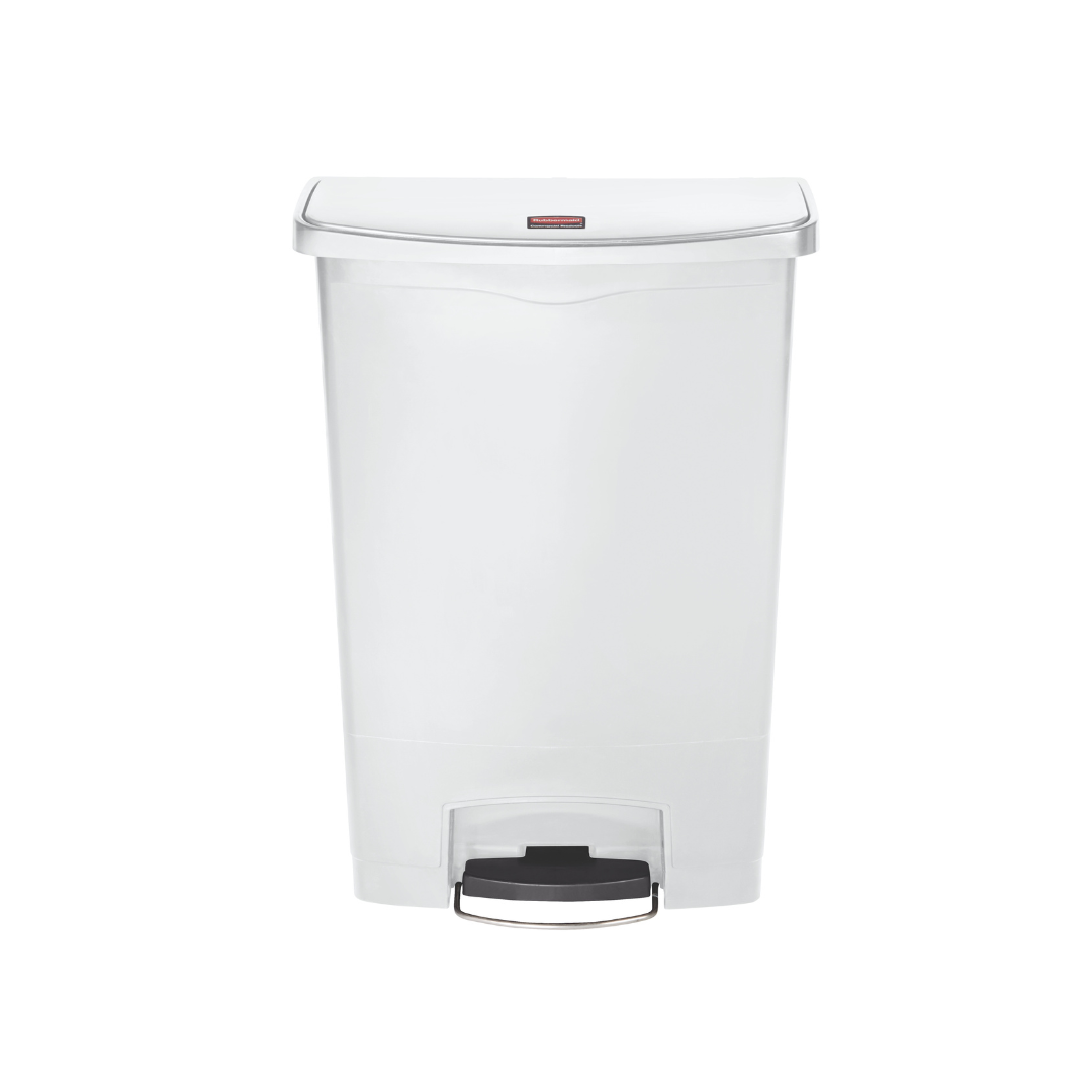 Rubbermaid Step-on keskeny pedálos szemetes kuka- fehér- 90 literes