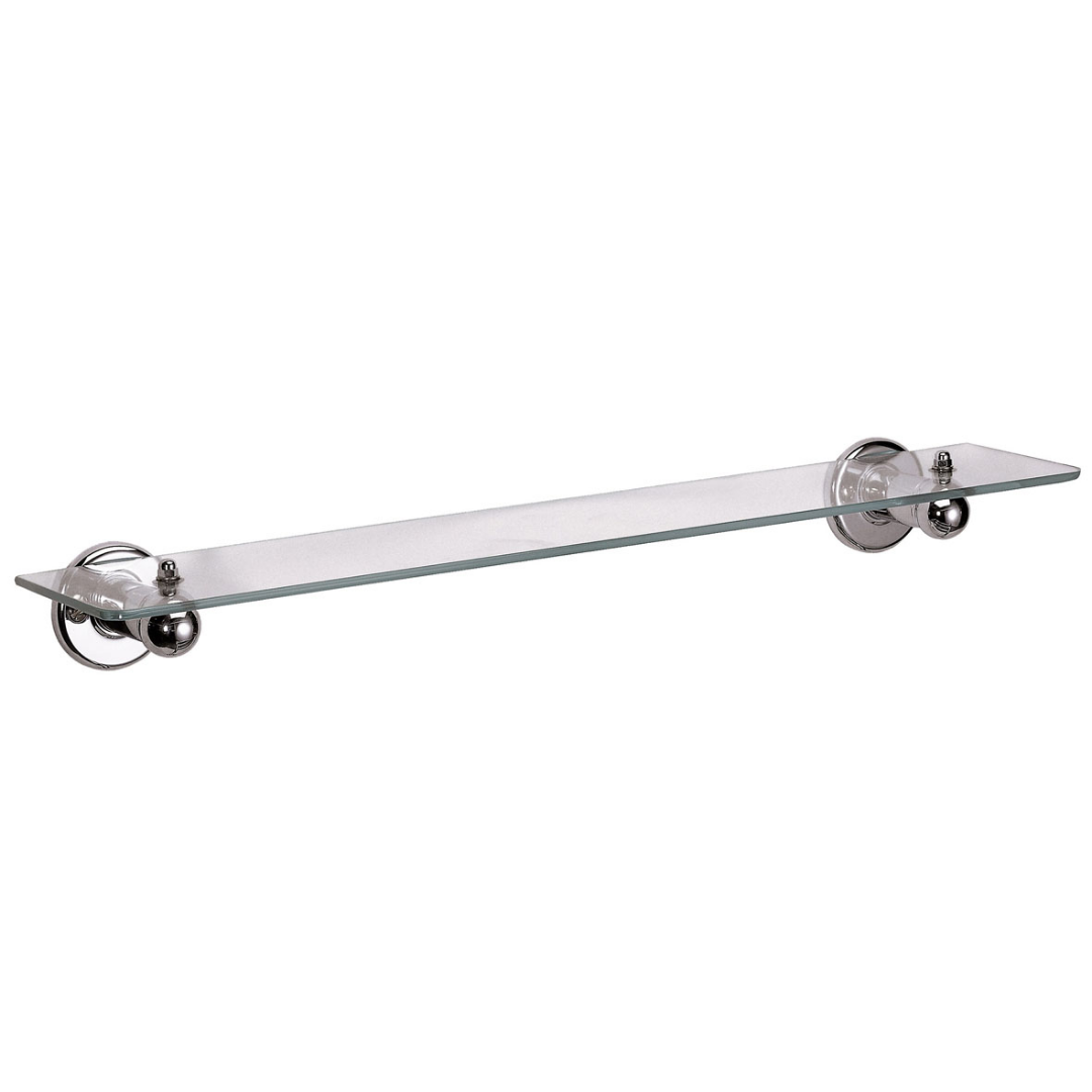 Mediclinics üvegpolc, krómozott részekkel- 600x120 mm