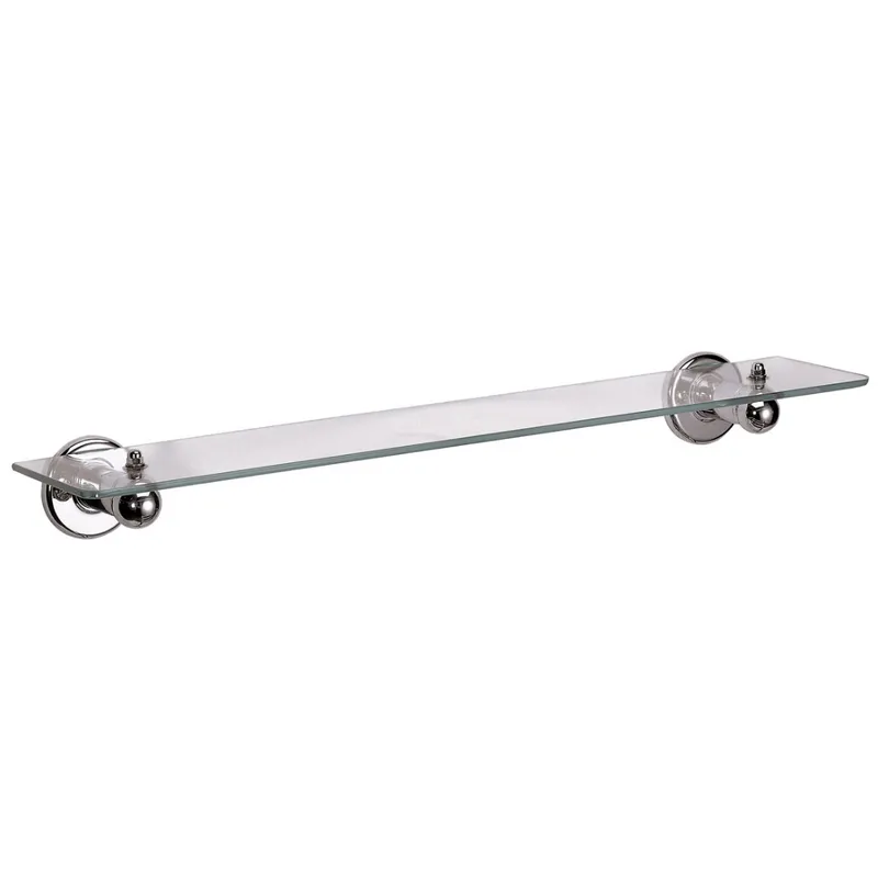 Mediclinics üvegpolc, krómozott részekkel- 600x120 mm