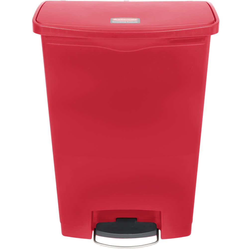 Rubbermaid Step-on keskeny pedálos szemetes kuka- piros- 90L