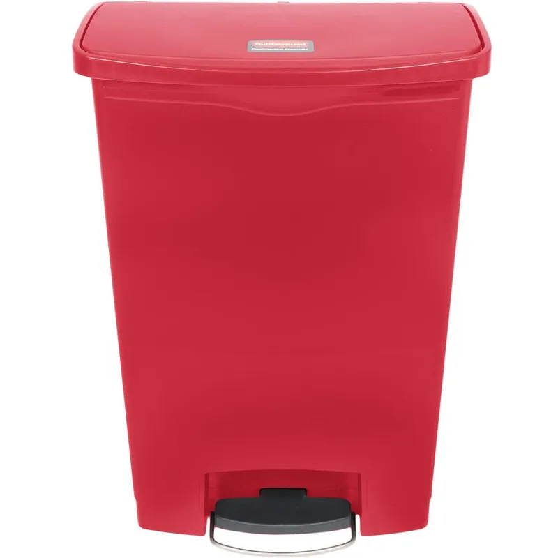 Rubbermaid Step-on keskeny pedálos szemetes kuka- piros- 90L