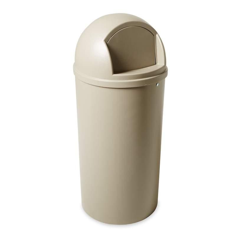 Rubbermaid Marshal-billenőfedeles szemetes-bézs-95l-UV védelemmel