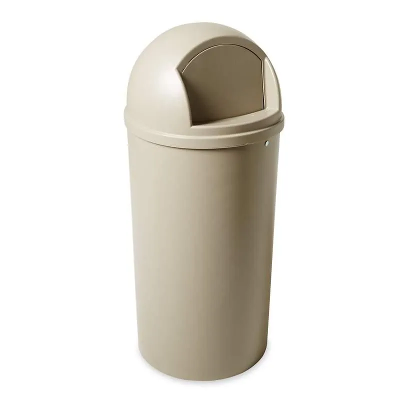 Rubbermaid Marshal-billenőfedeles szemetes-bézs-95l-UV védelemmel