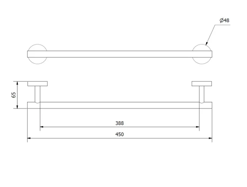 Simex törölközőtartó 450mm - szatén