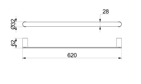 Simex törölközőtartó 620mm - prémium termékcsalád