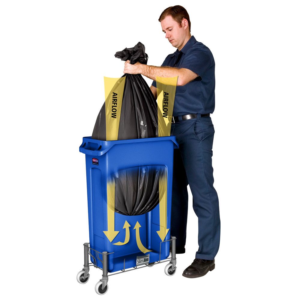 Rubbermaid Slim Jim szemetes kuka- 87L -kék