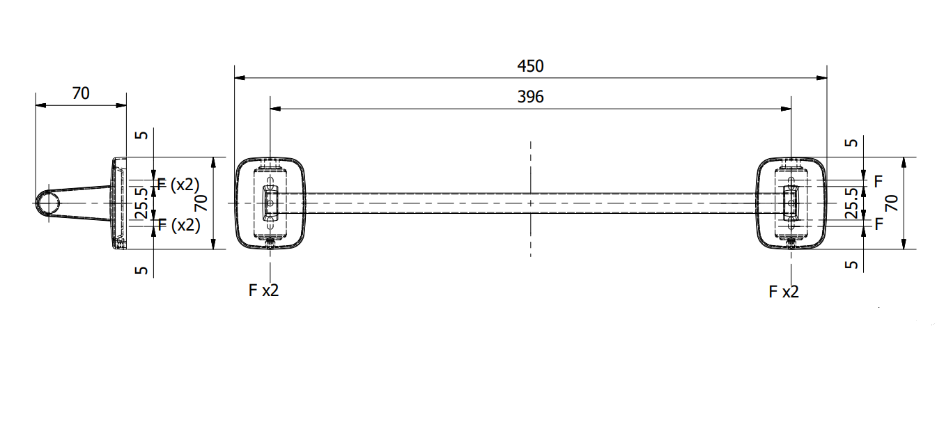 Simex törölközőtartó 450mm