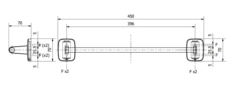 Simex törölközőtartó 450mm