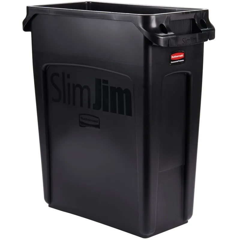 Rubbermaid Slim Jim keskeny szemetes kuka 60L- fekete