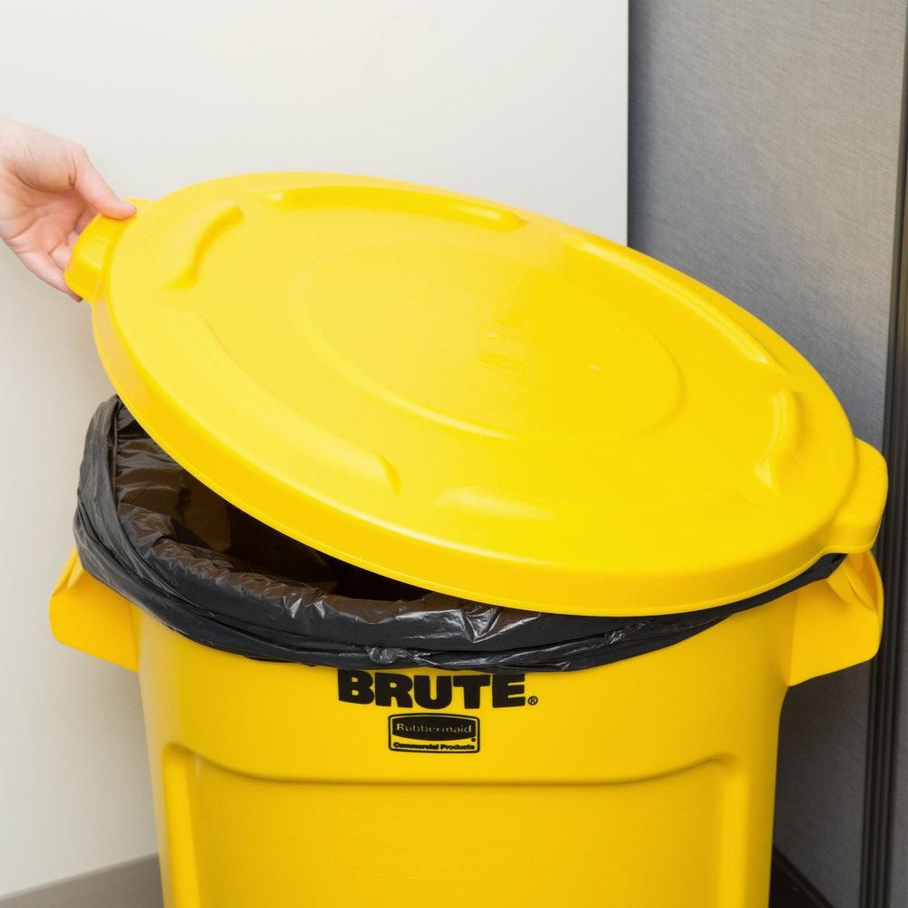 Rubbermaid Brute konténer tető 75,5L-es szemeteshez-sárga