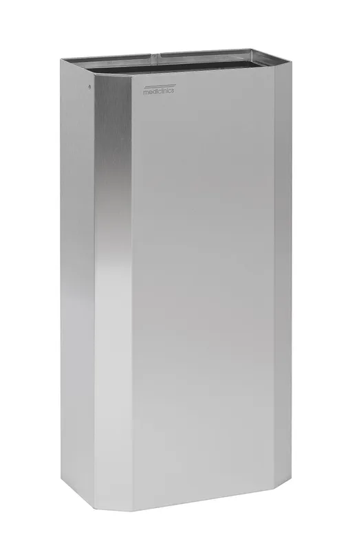 Mediclinics rozsdamentes fali szemetes, nyitott-szatén-40L