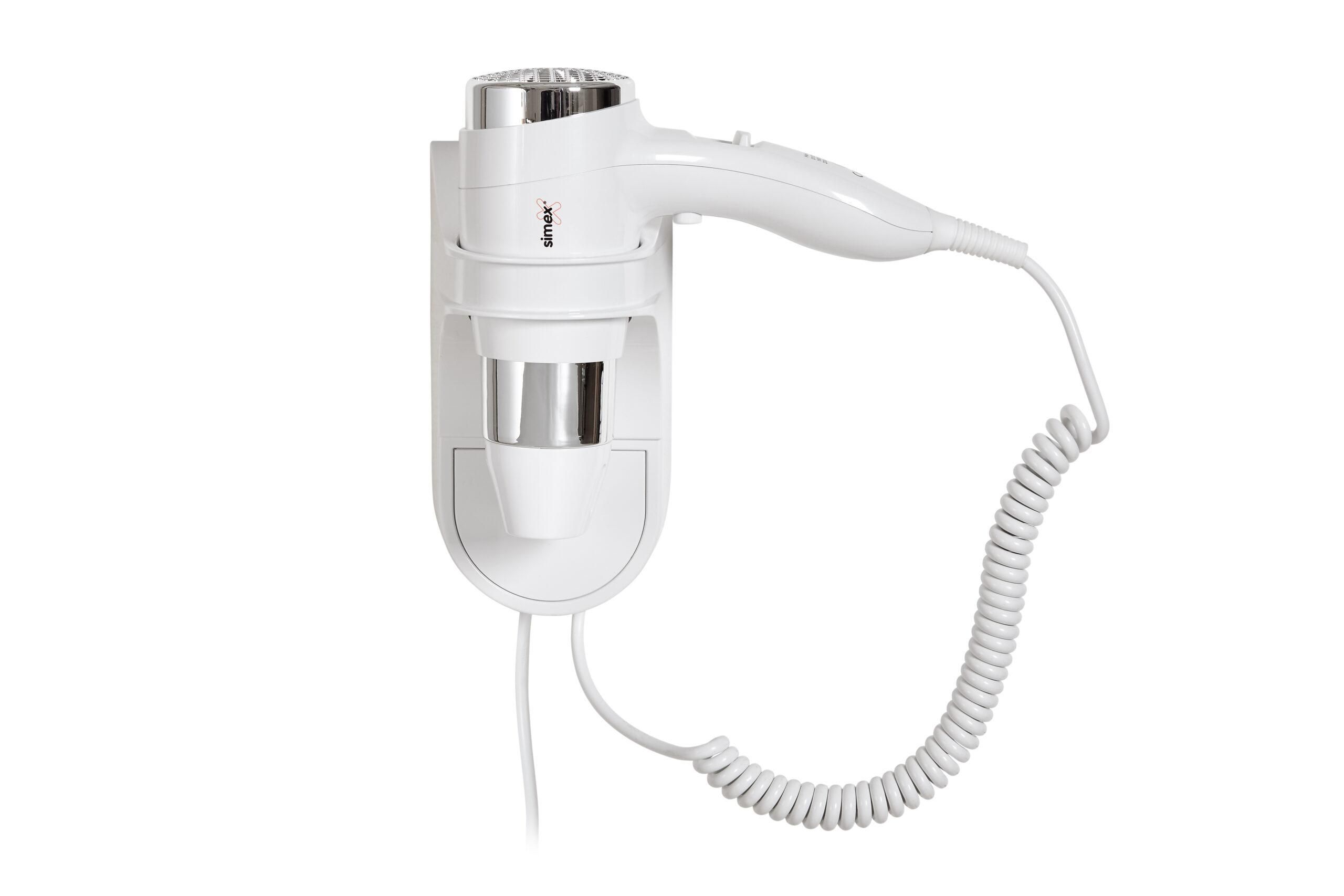 Simex falra szerelhető hajszárító - fehér 1600W