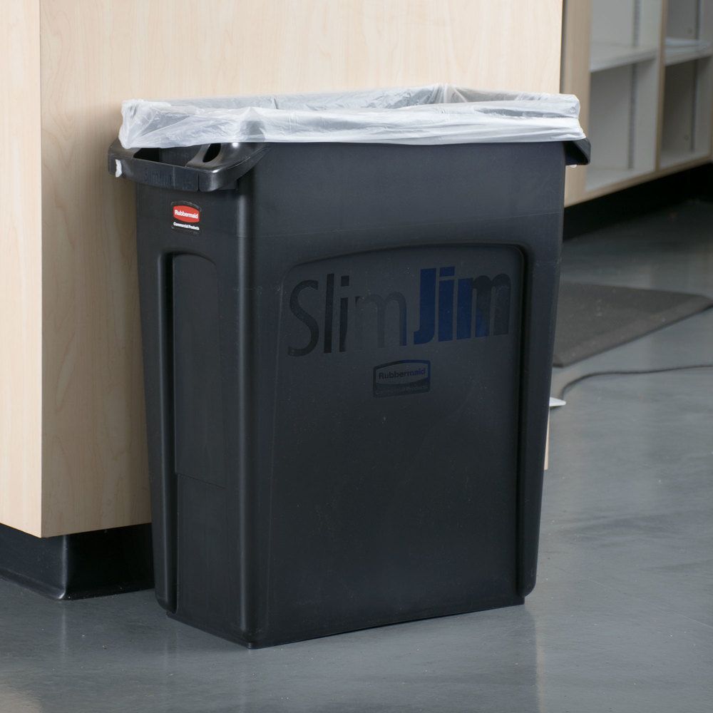 Rubbermaid Slim Jim keskeny szemetes kuka 60L- fekete