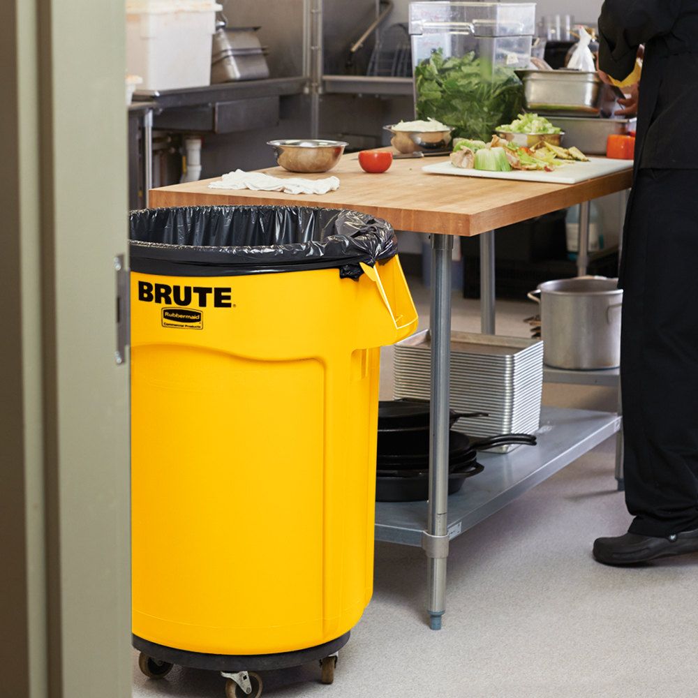 Rubbermaid Brute törhetetlen szemetes konténer- 166,5 literes-sárga