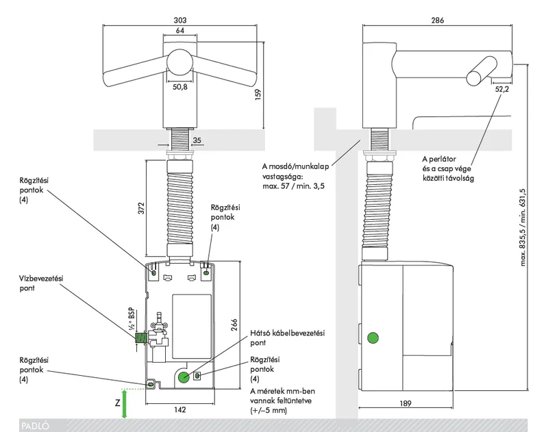 Dyson Airblade Wash+Dry kézszárító és csaptelep szett, álló kivitel