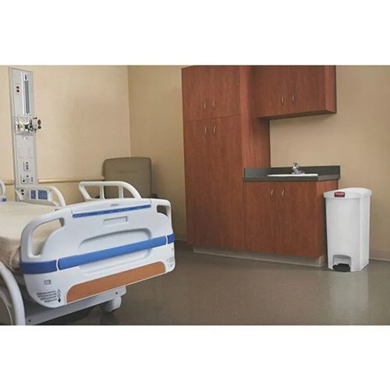 Rubbermaid Step-On szemetes kuka 50 liter- bézs- 2 irányba nyíló tetővel