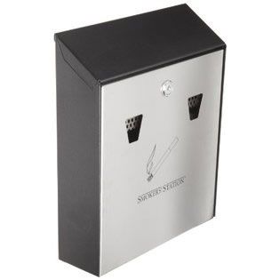 Rubbermaid fali cigaretta csikkgyűjtő-fekete ezüst