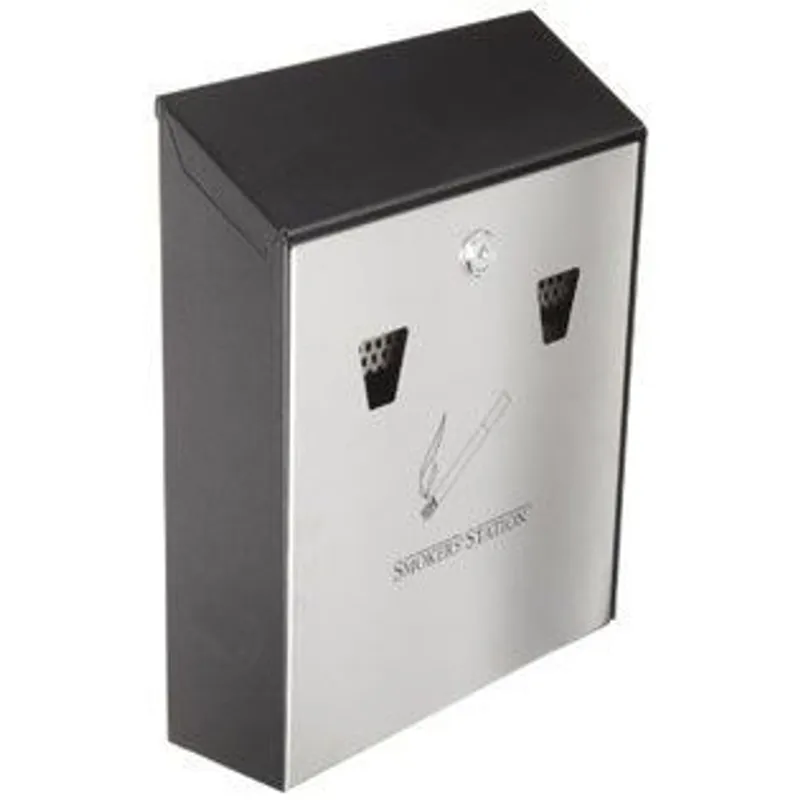 Rubbermaid fali cigaretta csikkgyűjtő-fekete ezüst