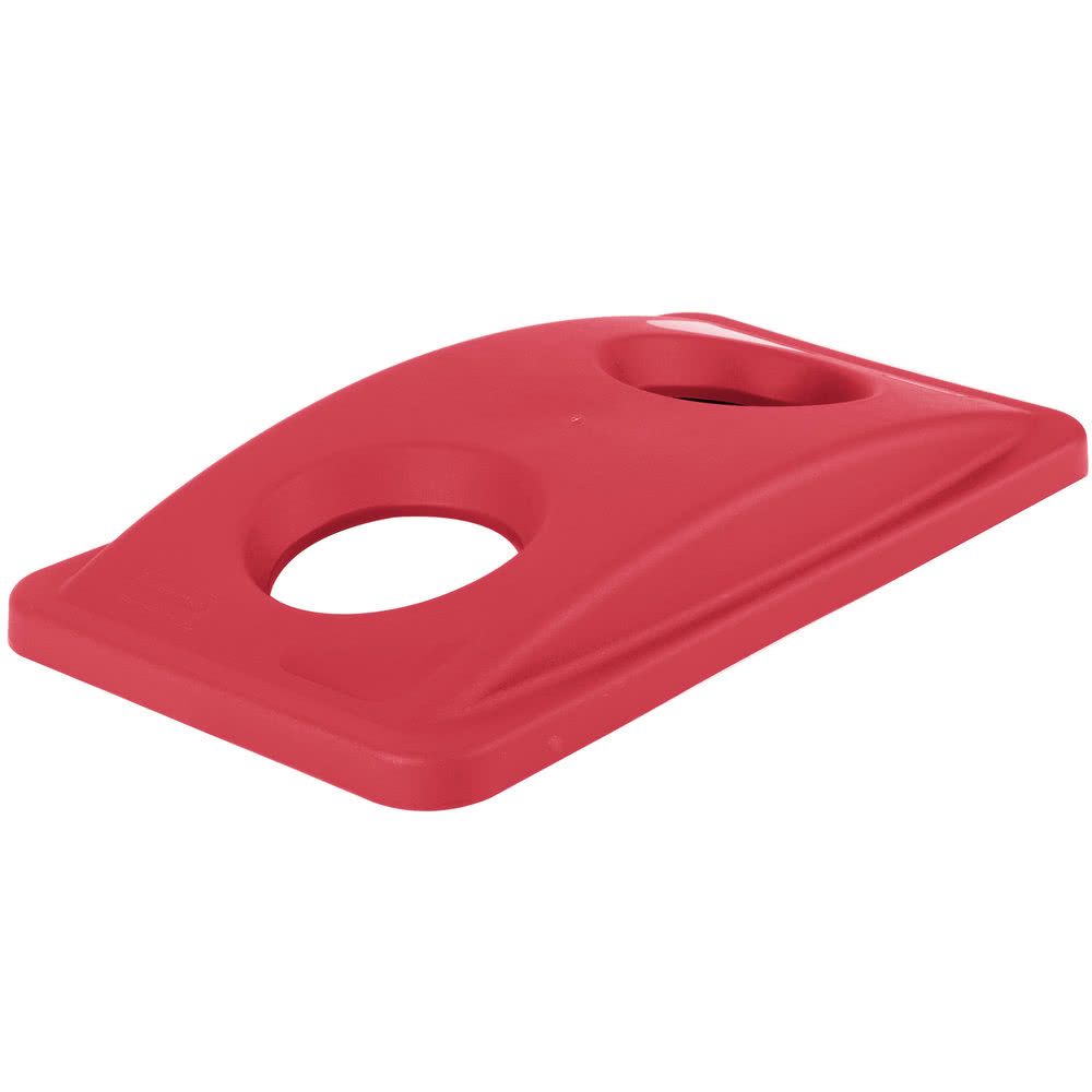 Rubbermaid Slim Jim szelektív szemetes kuka tető- üveg/műanyag-piros