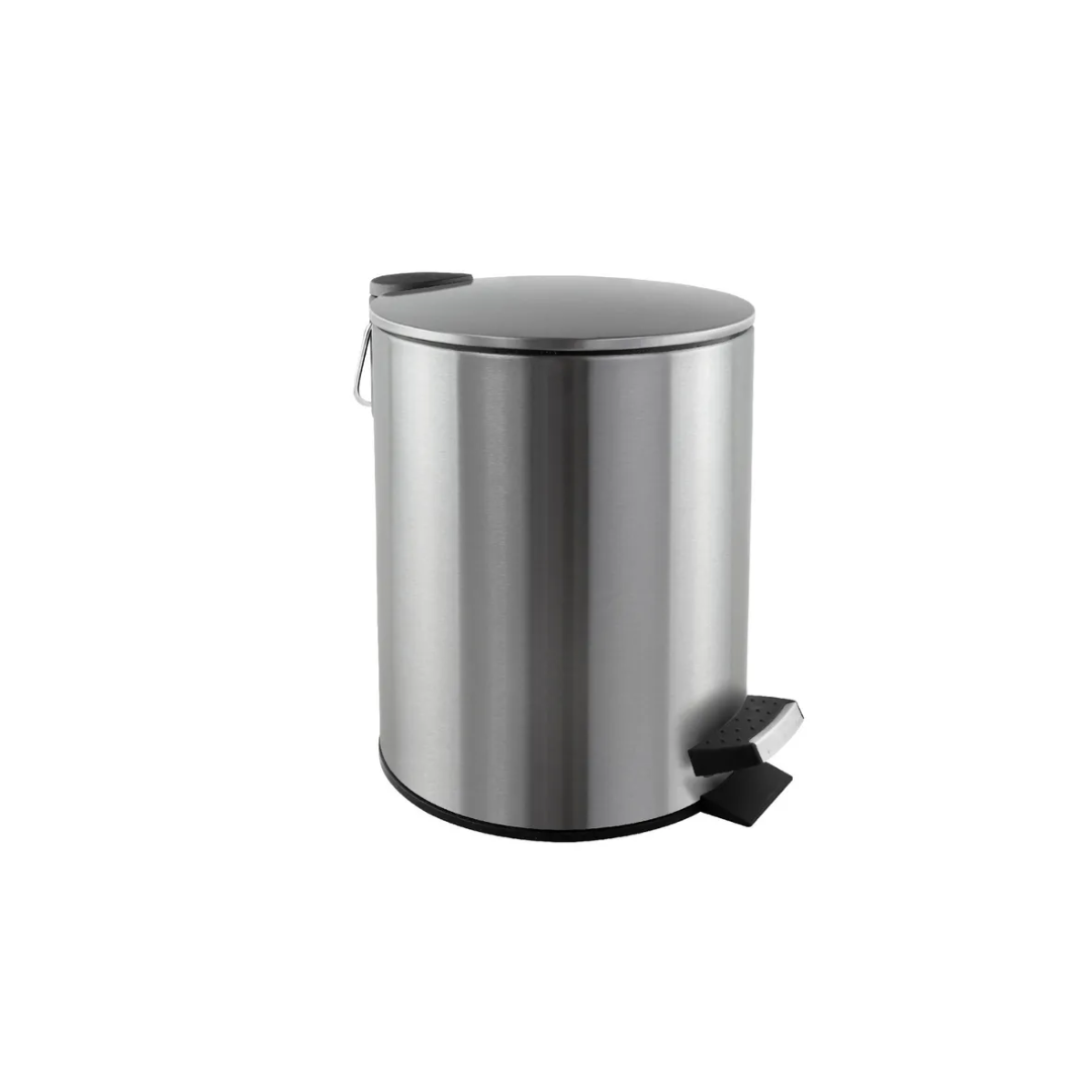 Simex pedálos szemetes kuka 5L szálcsiszolt