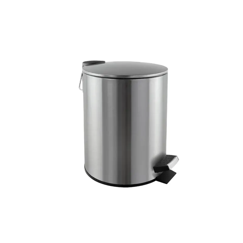 Simex pedálos szemetes kuka 5L szálcsiszolt