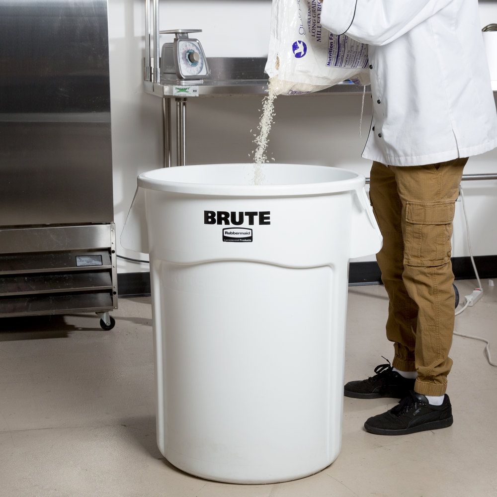 Rubbermaid Brute törhetetlen szemetes konténer- 166L -fehér 