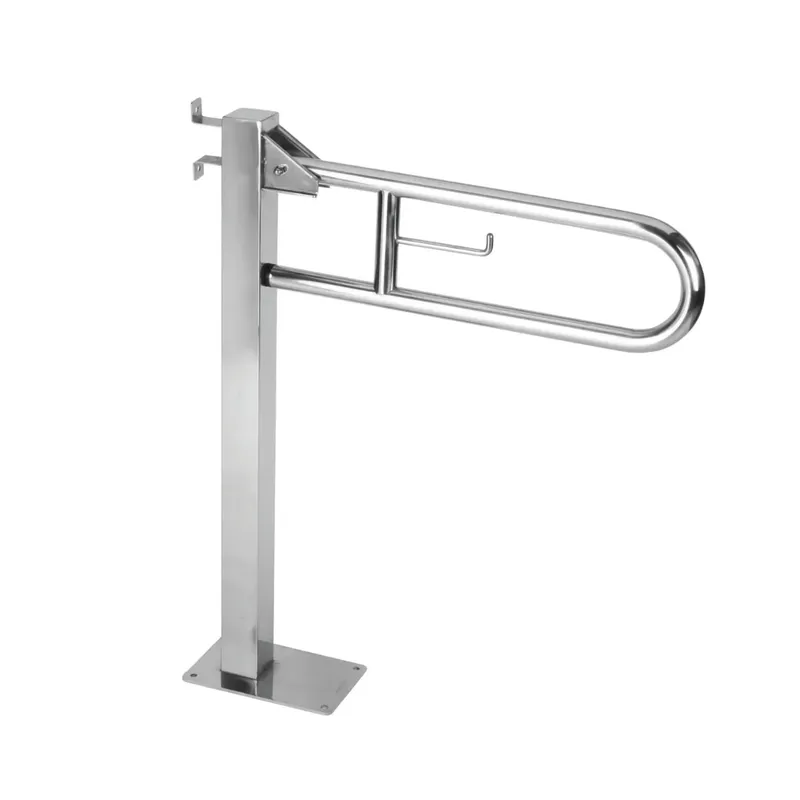 Mediclinics mozgássérült kapaszkodó wc papír tartóval- vertikális-722 mm-fényes