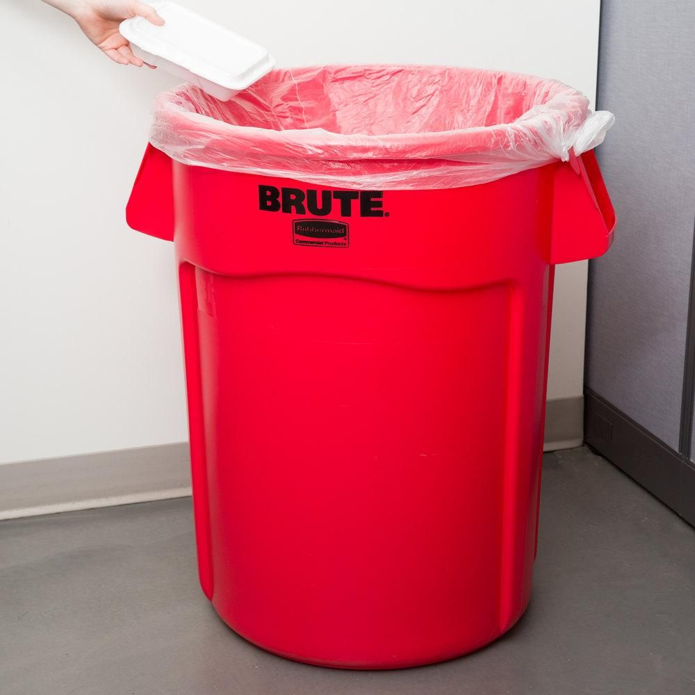 Rubbermaid Brute törhetetlen szemetes konténer- 166,5 literes-piros