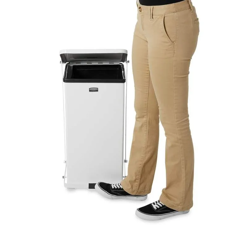 Rubbermaid Defenders acél pedálos szemetes 25L- fehér