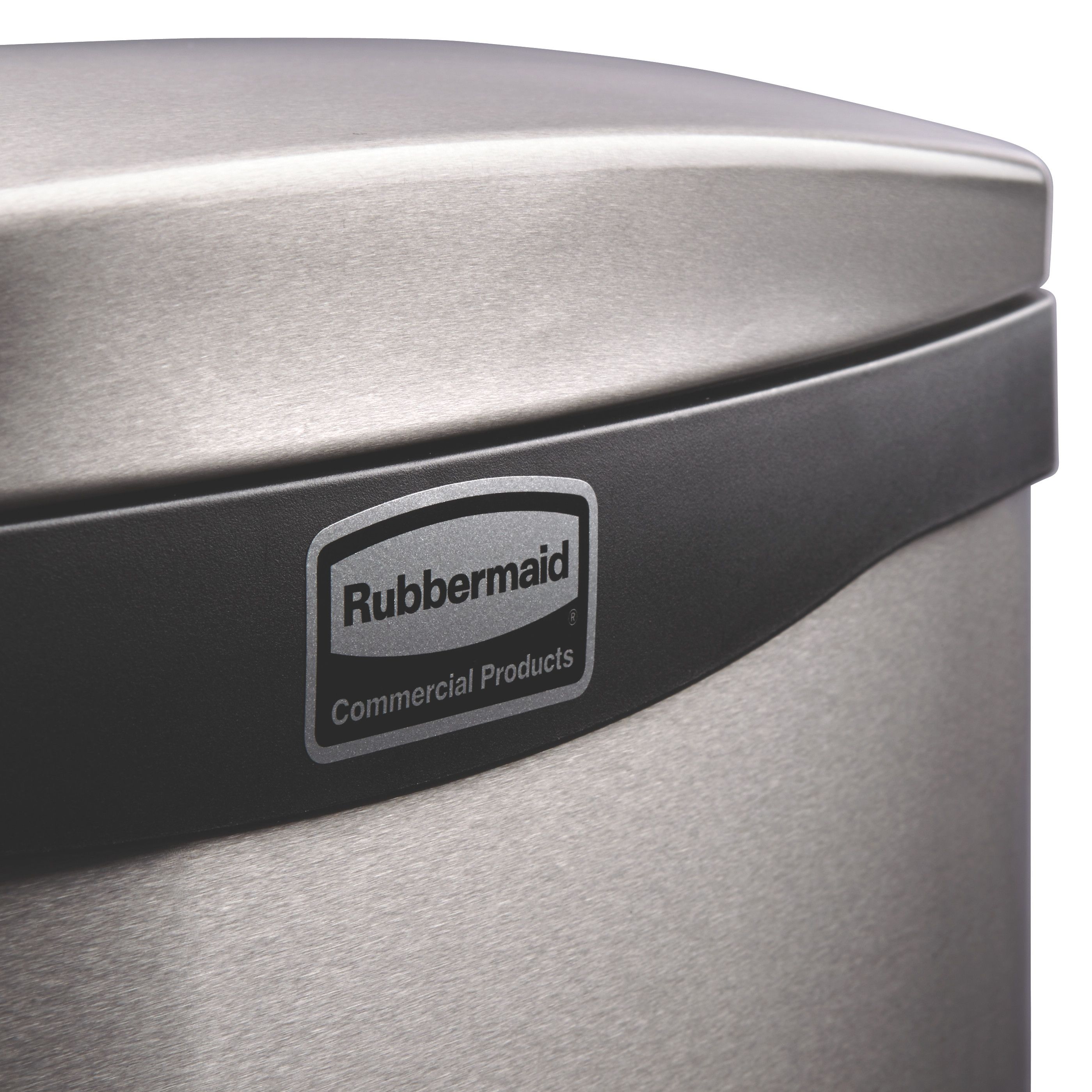 Rubbermaid Step-On rozsdamentes acél szemetes- fekete és metál-15 L