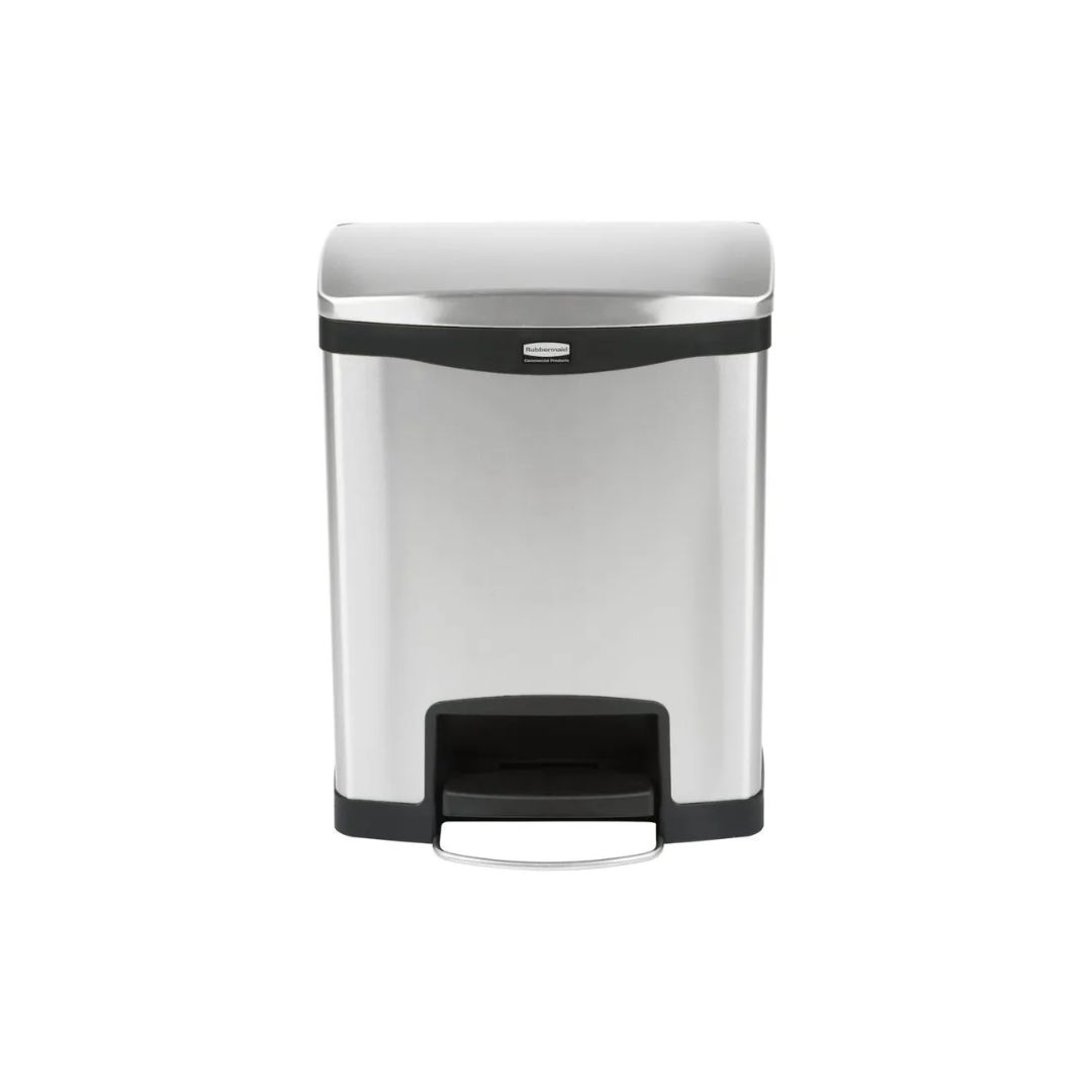 Rubbermaid Step-On rozsdamentes acél szemetes- fekete és metál-30L