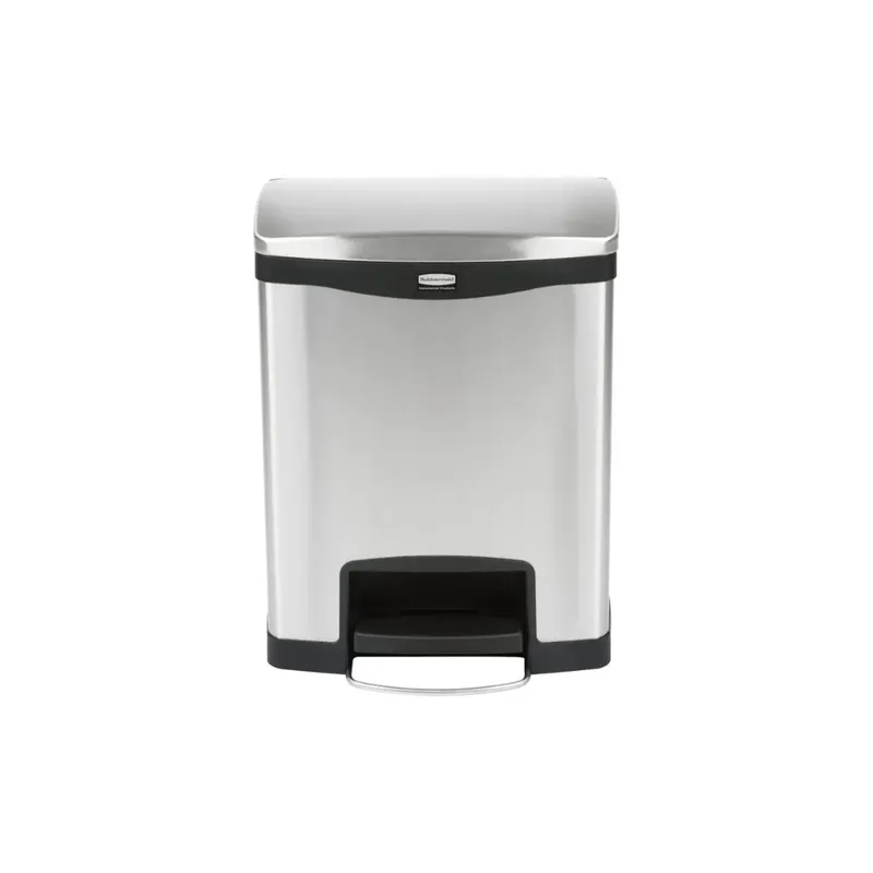 Rubbermaid Step-On rozsdamentes acél szemetes- fekete és metál-30L