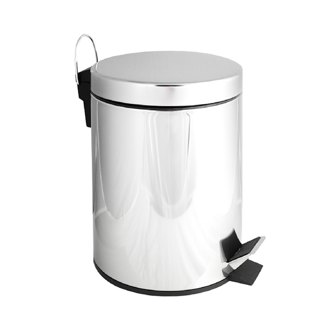 Simex pedálos szemetes 5L rozsdamentes, fényes