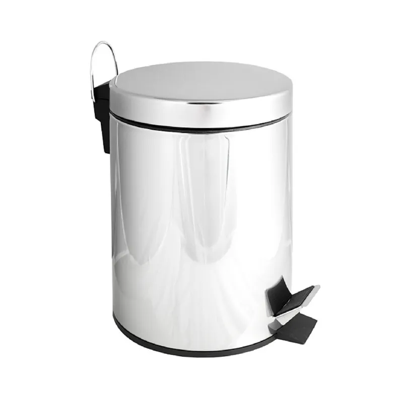 Simex pedálos szemetes 5L rozsdamentes, fényes