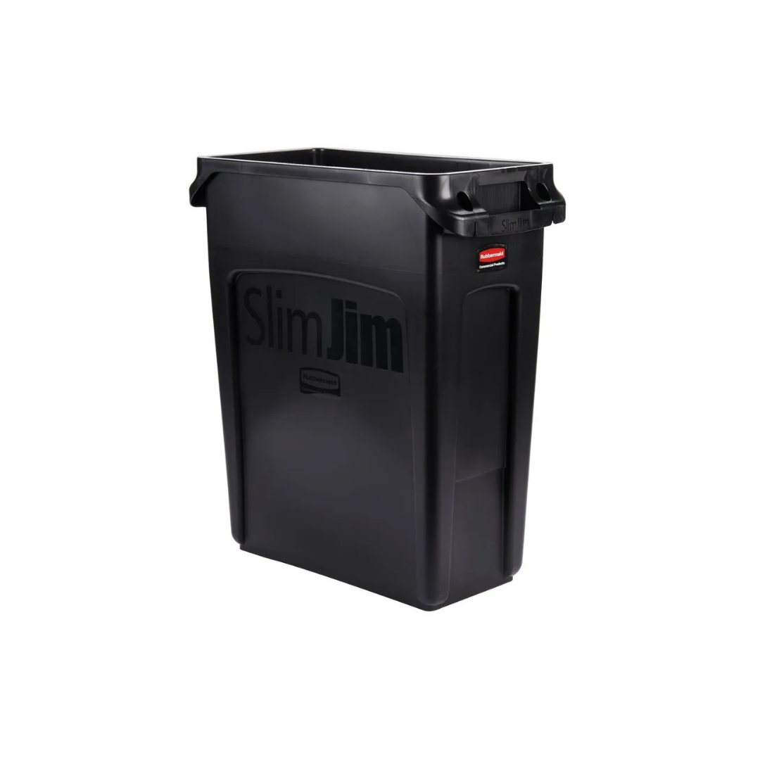 Rubbermaid Slim Jim keskeny szemetes kuka 60L- fekete