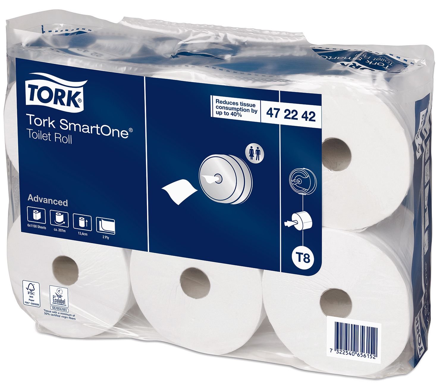 Tork SmartOne Toalett papír 2 rétegű
