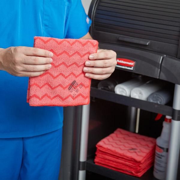 Rubbermaid HYGEN mikroszálas törlőkendő (db)-piros