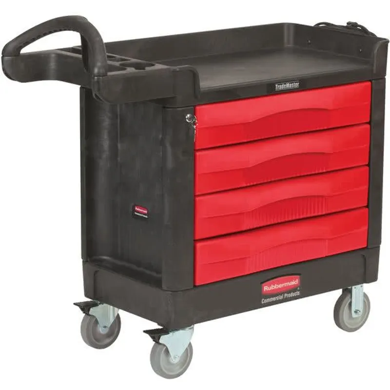 Rubbermaid TradeMaster mozgatható és zárható szerszámos szekrény és kocsi- 4 fiókkal