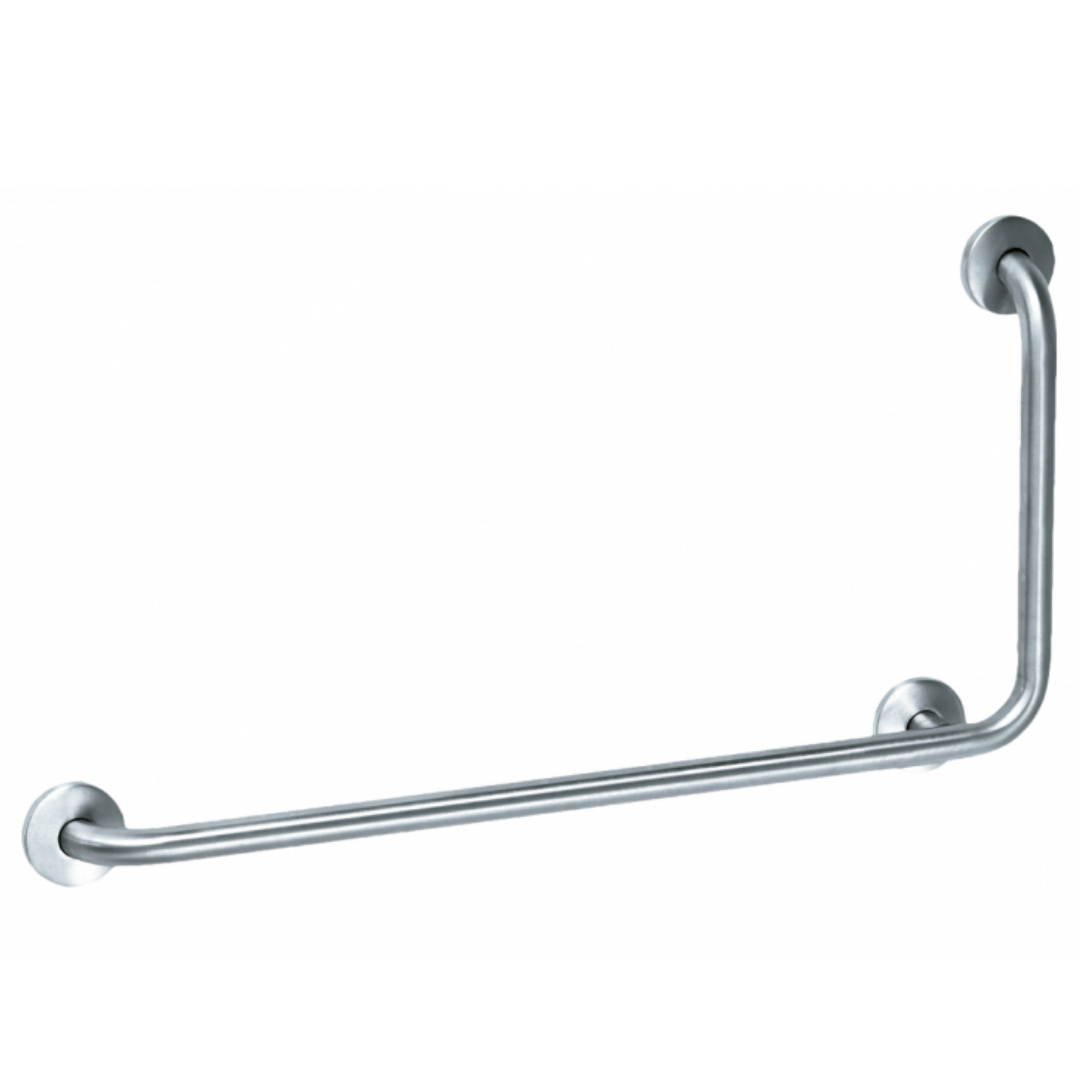 Mediclinics mozgássérült kapaszkodó 90 fokban hajlított 3 ponton rögzített rozsdamentes-szatén