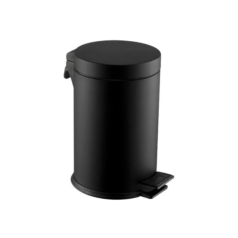 Simex pedálos szemetes 5L rozsdamentes, fekete