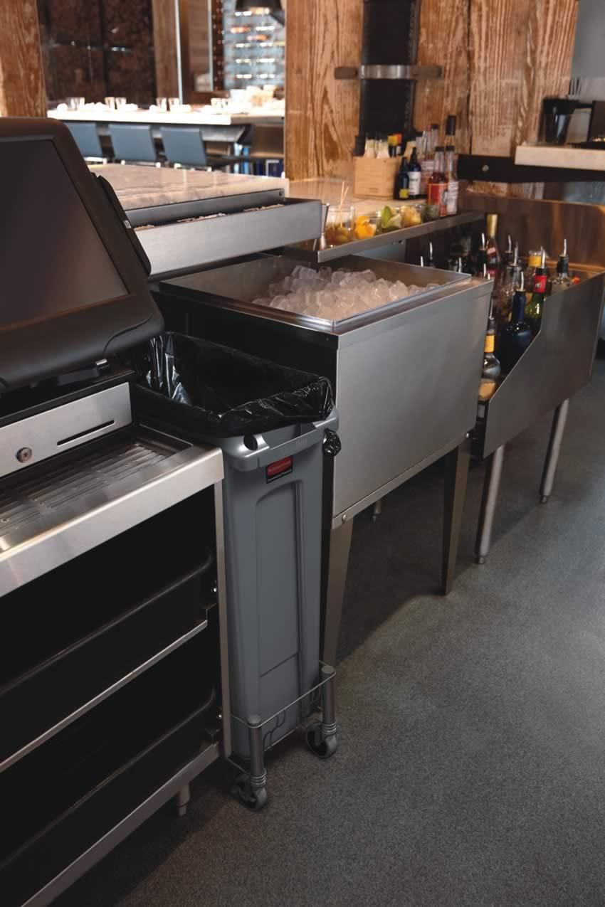 Rubbermaid Slim Jim keskeny szemetes kuka 60 L- szürke