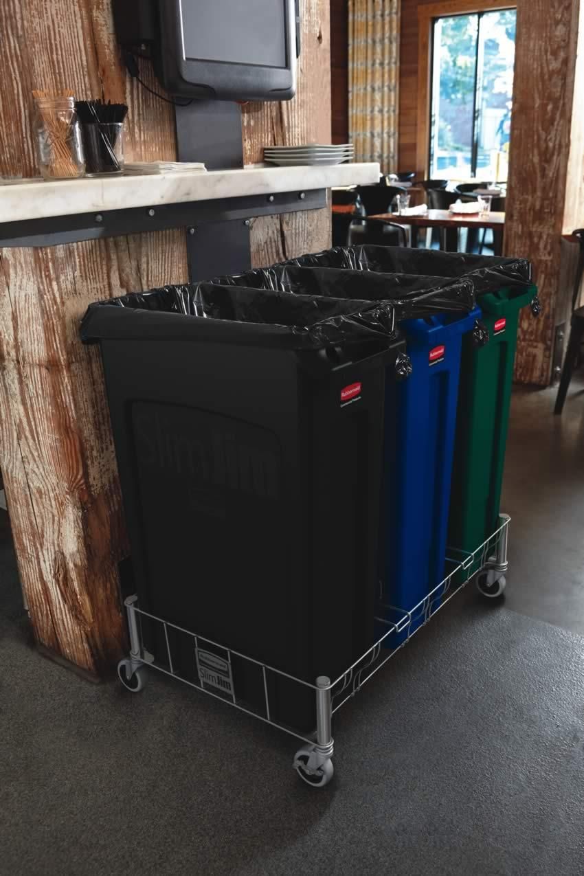 Rubbermaid Slim Jim szemetes kuka- 87L -fekete