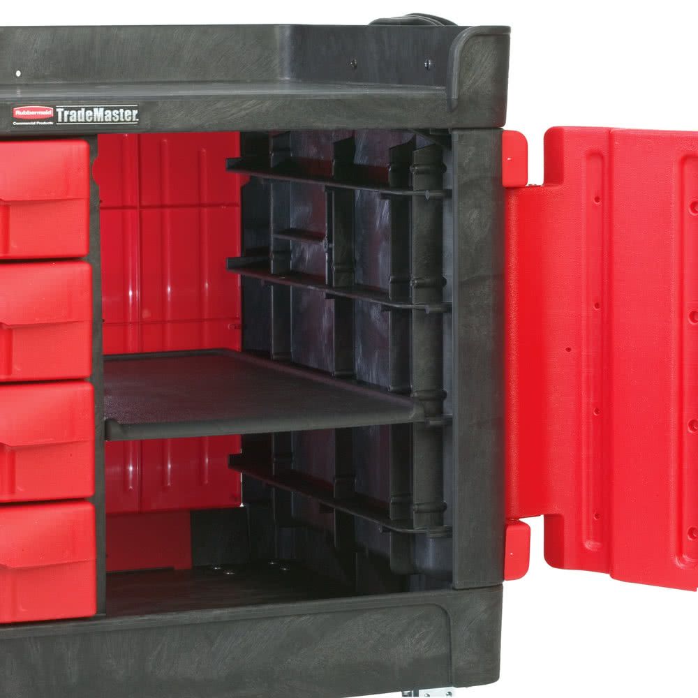 Rubbermaid TradeMaster zárható szerszámos szekrény és kocsi- 4 fiókkal és 1 ajtóval