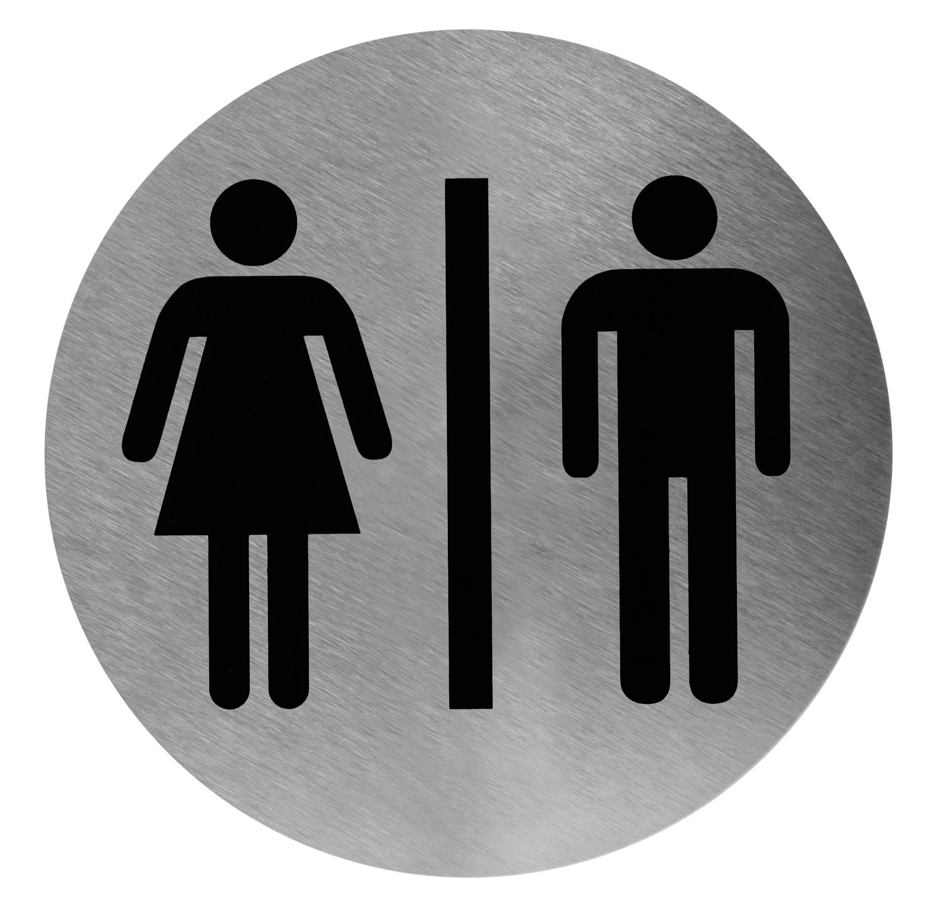 Unisex mosdó piktogram kör alakú