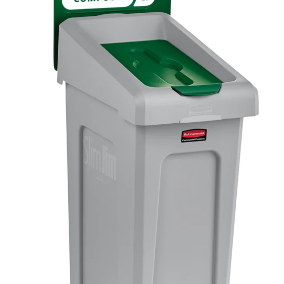 Rubbermaid fedélbetét Slim Jim szelektív kezdőszetthez- zöld zárt