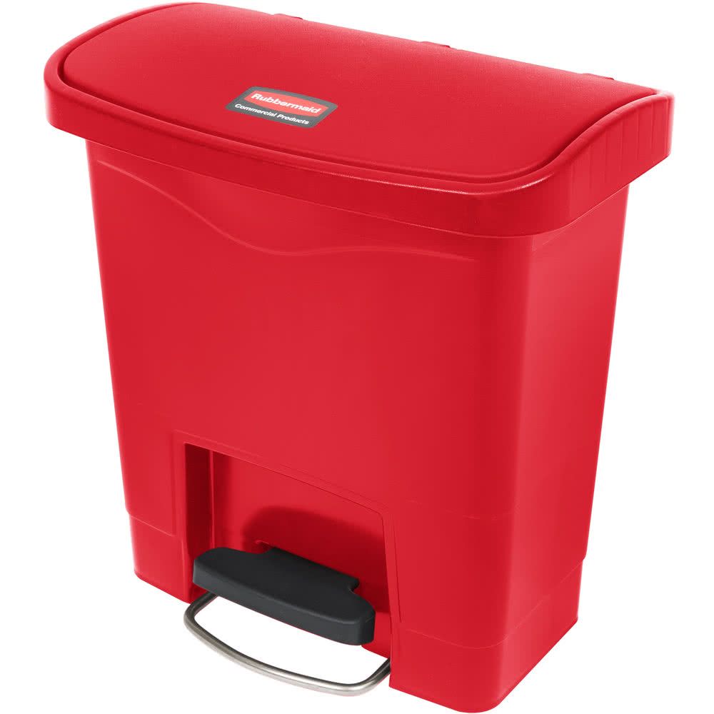 Rubbermaid Step-On keskeny szemetes kuka 15L piros