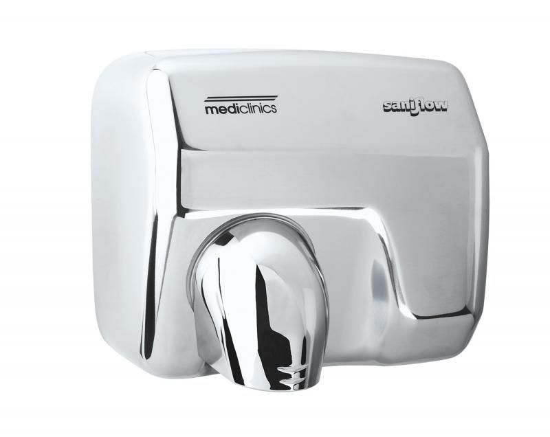 Mediclinics saniflow automata kézszárító- rozsdamentes acél-fényes